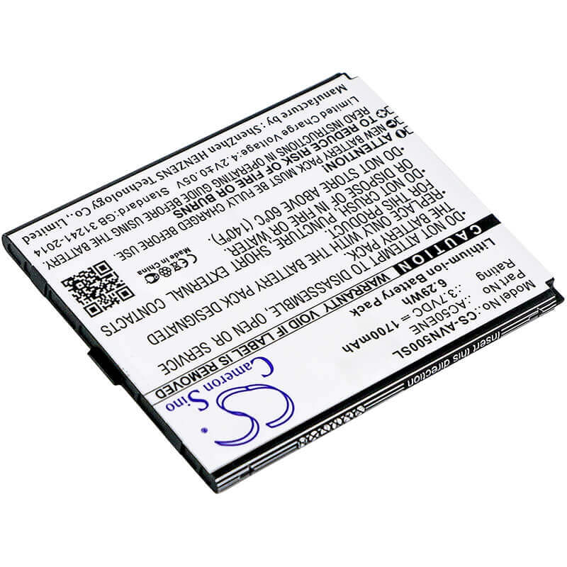 3.7V, Li-ion, 1700mAh, SmartPhone battery fits Archos, Ac50ene, 50e Neon, 6.29Wh Mobile, SmartPhone Cameron Sino Technology Limited (Smartphone)