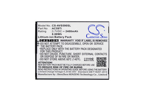 3.7V, Li-ion, 2400mAh, SmartPhone battery fits Archos, Ac59ti, 59 Titanium, A59 Titanium, 8.88Wh Mobile, SmartPhone Cameron Sino Technology Limited (Smartphone)