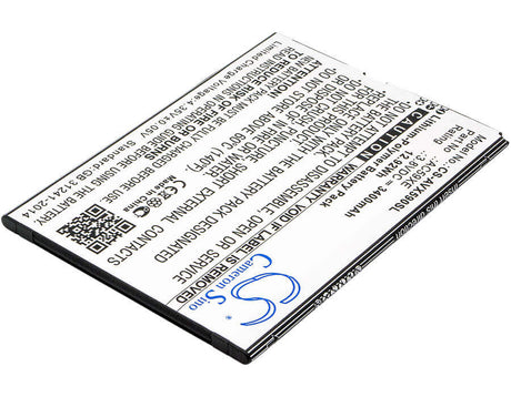 3.8V, Li-Polymer, 3400mAh, SmartPhone battery fits Archos, Ac59xe, 59 Xenon, P336688, 12.92Wh Mobile, SmartPhone Cameron Sino Technology Limited (Smartphone)