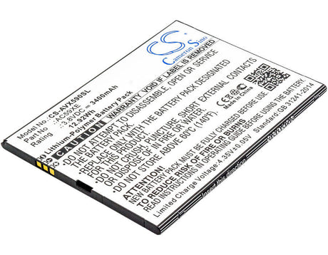 3.8V, Li-Polymer, 3400mAh, SmartPhone battery fits Archos, Ac59xe, 59 Xenon, P336688, 12.92Wh Mobile, SmartPhone Cameron Sino Technology Limited (Smartphone)