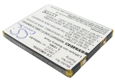 3.7V, Li-ion, 1400mAh, Media Player battery fits Archos, Gmini 220, 5.18Wh Media Player Cameron Sino Technology Limited