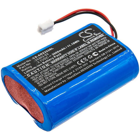 3.7V, Li-ion, 3000mAh, Equipment battery fits Argos, 25303-53, Omega Zen pipette controllers, 11.1Wh Equipment, Survey, Test Cameron Sino Technology Limited