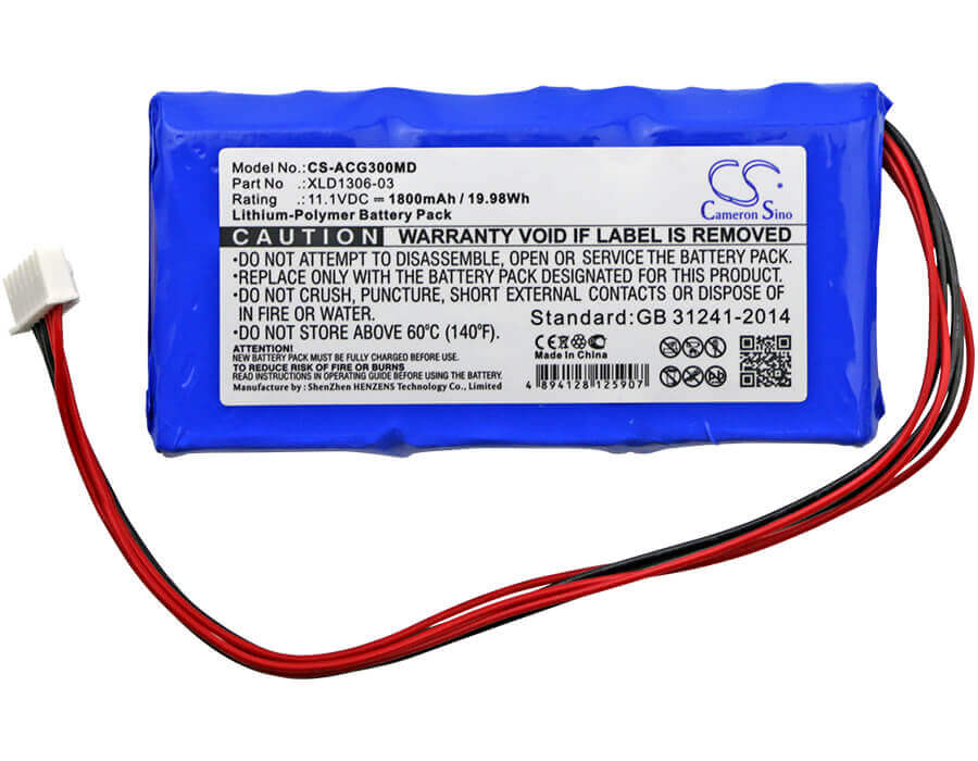11.1V, Li-Polymer, 1800mAh, Medical battery fits Edanins, Aricon, Bat-141015200-041, Ecg-3b, Ecg-3d, 19.98Wh Medical Cameron Sino Technology Limited (Medical)