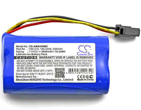 7.4V, Li-ion, 2600mAh, Medical battery fits Medtronic, Covidien, Aspect Medical System, 185-0152, Bis Vista, Bis Vista Monitoring, 19.24Wh Medical Cameron Sino Technology Limited (Medical)