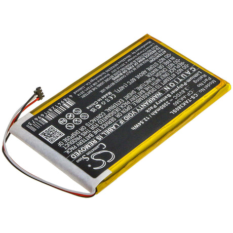 3.8V, Li-Polymer, 3300mAh, Media Player battery fits Astell&kern, Cp-ak380, Ak300, Ak380, 12.54Wh Media Player Cameron Sino Technology Limited