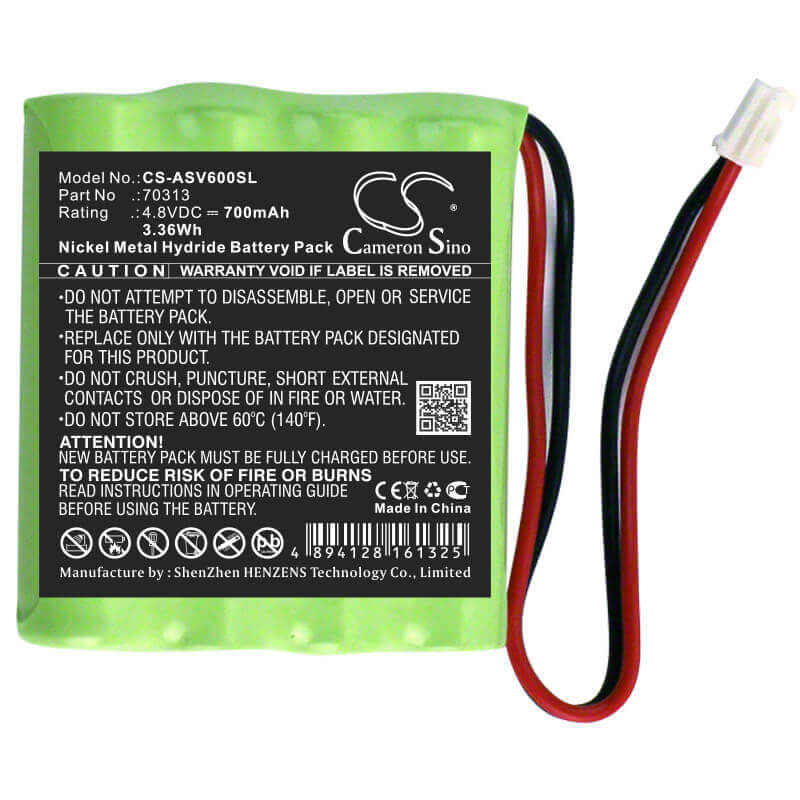 4.8V, Ni-MH, 700mAh, Equipment battery fits Astralpool, 70313, VX 11T, Vx 13t, 3.36Wh Equipment, Survey, Test Cameron Sino Technology Limited