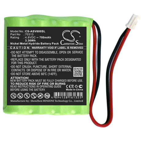 4.8V, Ni-MH, 700mAh, Equipment battery fits Astralpool, 70313, VX 11T, Vx 13t, 3.36Wh Equipment, Survey, Test Cameron Sino Technology Limited