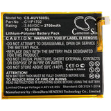 3.85V, Li-Polymer, 2700mAh, SmartPhone battery fits Asus, C11p1702, A009, V500kl, 10.4Wh Mobile, SmartPhone Cameron Sino Technology Limited (Smartphone)