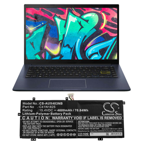 Battery For Asus, Adol I403fa, Adol14f, I403fa 15.4v, 4600mah - 70.84wh Notebook, Laptop Cameron Sino Technology Limited   