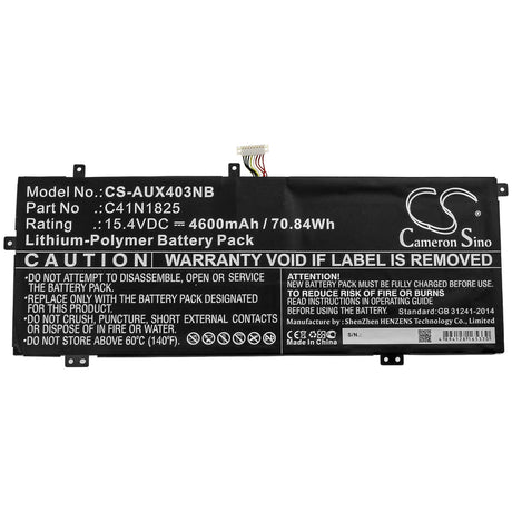 Battery For Asus, Adol I403fa, Adol14f, I403fa 15.4v, 4600mah - 70.84wh Notebook, Laptop Cameron Sino Technology Limited   
