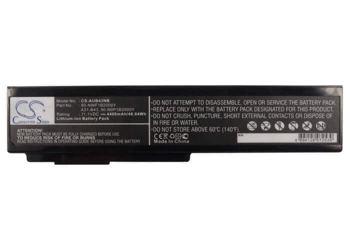 Battery For Asus B43, B43e, B43e-vo009x 11.1v, 4400mah - 48.84wh Notebook, Laptop Cameron Sino Technology Limited   