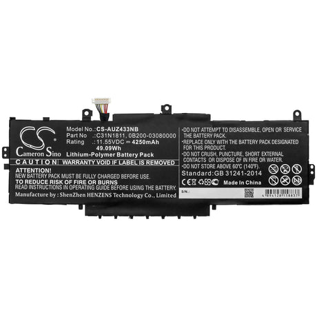 Battery For Asus, Bx433fn, Deluxe 13, Deluxe14 11.55v, 4250mah - 49.09wh Notebook, Laptop Cameron Sino Technology Limited   