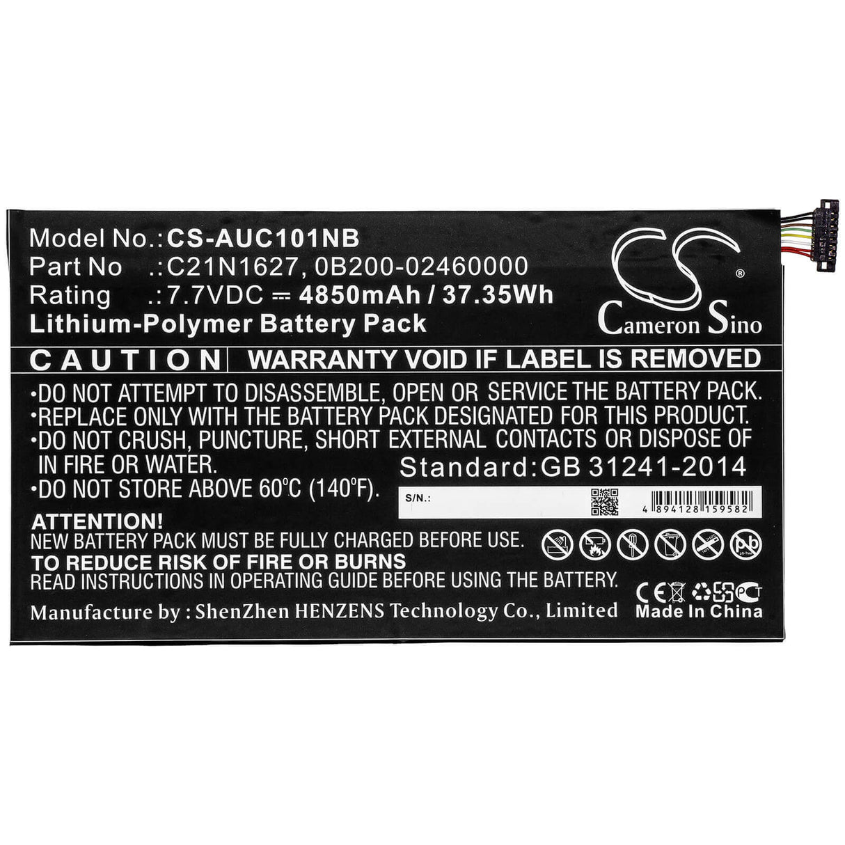 Battery For Asus, C101pa, Chromebook Flip C101pa, Chromebook Flip C101pa-db02 7.7v, 4850mah - 37.35wh Notebook, Laptop Cameron Sino Technology Limited   