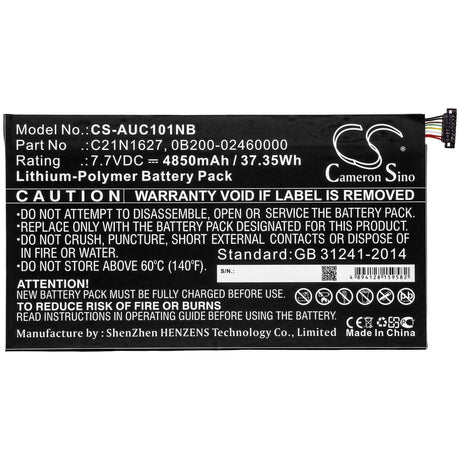 Battery For Asus, C101pa, Chromebook Flip C101pa, Chromebook Flip C101pa-db02 7.7v, 4850mah - 37.35wh Notebook, Laptop Cameron Sino Technology Limited   