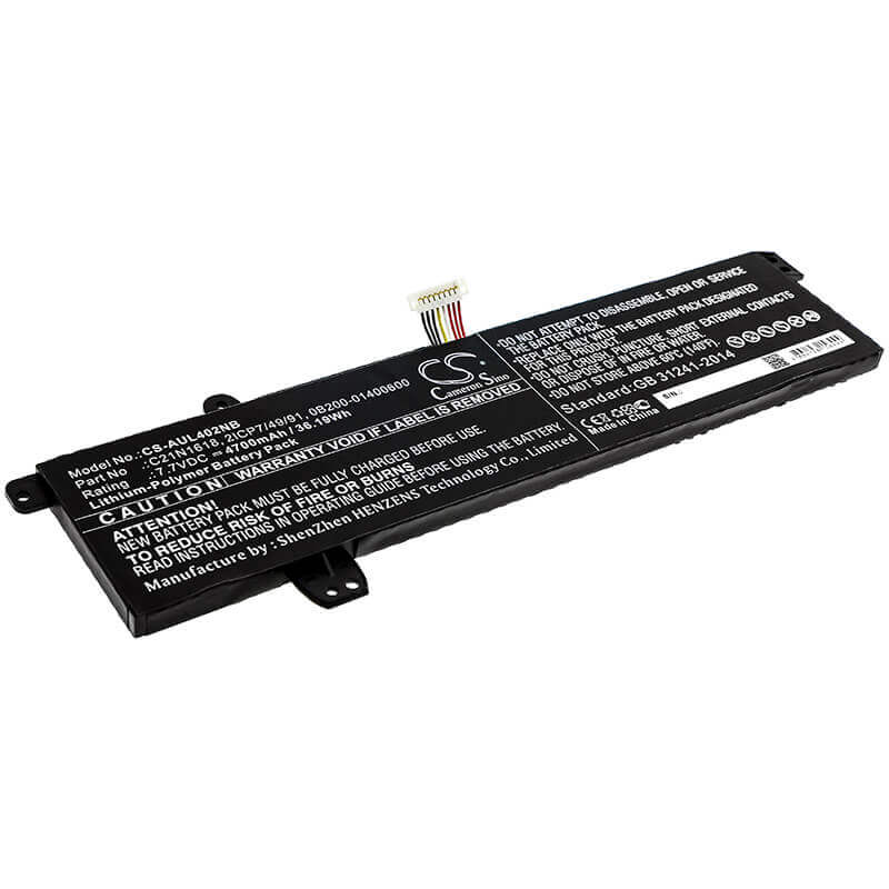 Battery For Asus, E402ba, E402ba-1r 7.7v, 4700mah - 36.19wh Notebook, Laptop Cameron Sino Technology Limited   