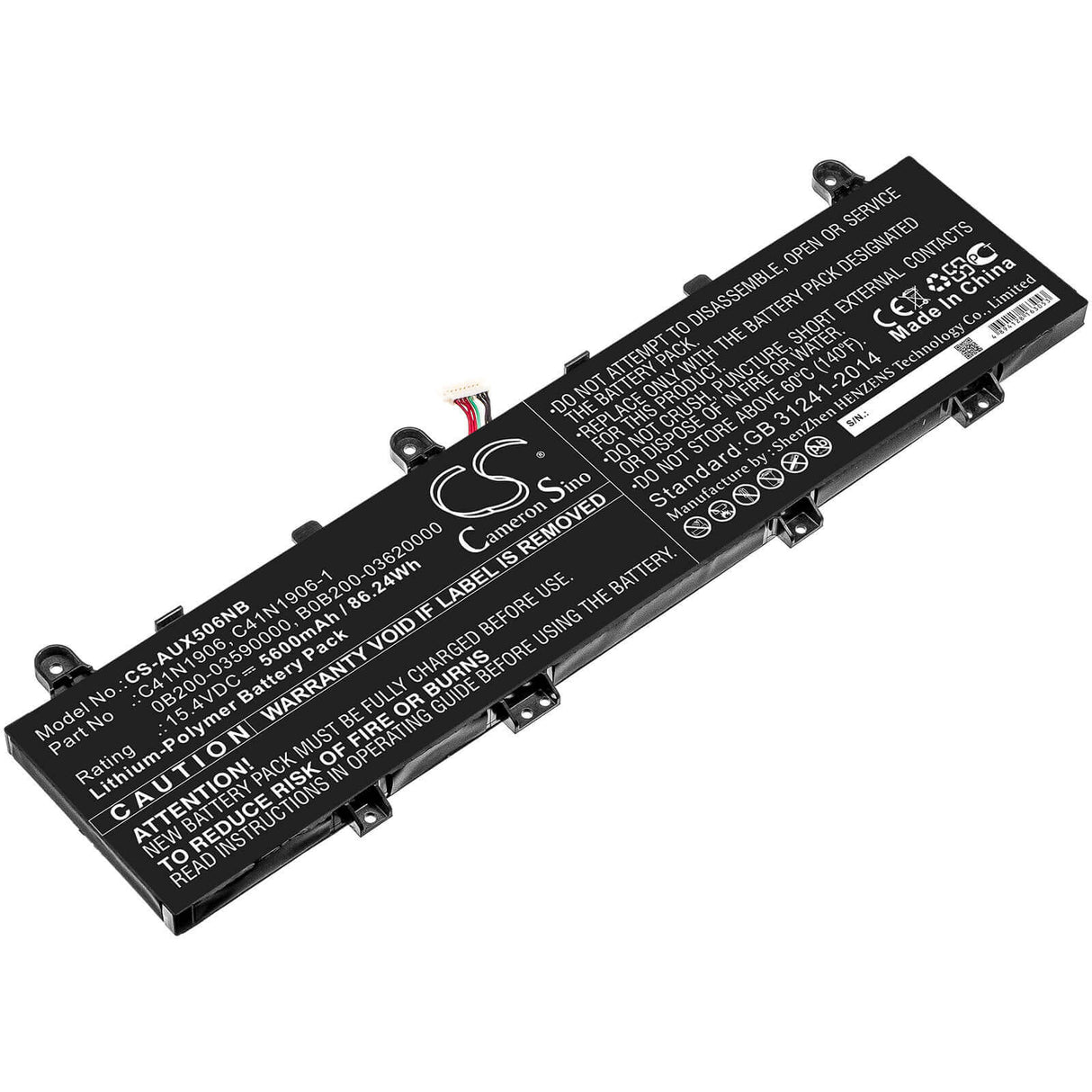 Battery For Asus, Fa506iv, Fa566iv, Fa706iu 15.4v, 5600mah - 86.24wh Notebook, Laptop Cameron Sino Technology Limited   