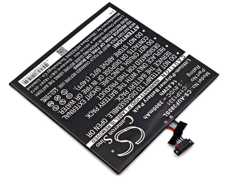 3.8V, Li-Polymer, 3900mAh, Tablet battery fits Asus, C11p1331, Fe380cg, Fonepad 8 Dual Sim, 14.82Wh Tablet Cameron Sino Technology Limited