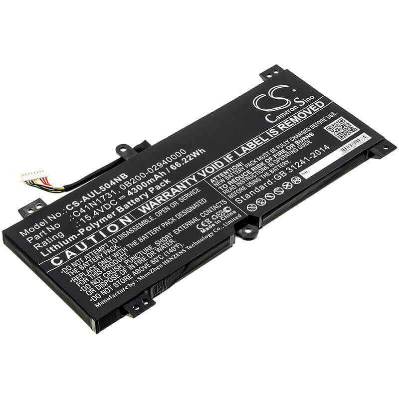Notebook Battery For Asus, G515gv, G515gw, G715gv 15.4v, 4300mah - 66.22wh Notebook, Laptop Cameron Sino Technology Limited