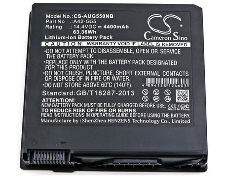 Battery For Asus, G55, G55v, G55vm 14.4v, 4400mah - 63.36wh Notebook, Laptop Cameron Sino Technology Limited   