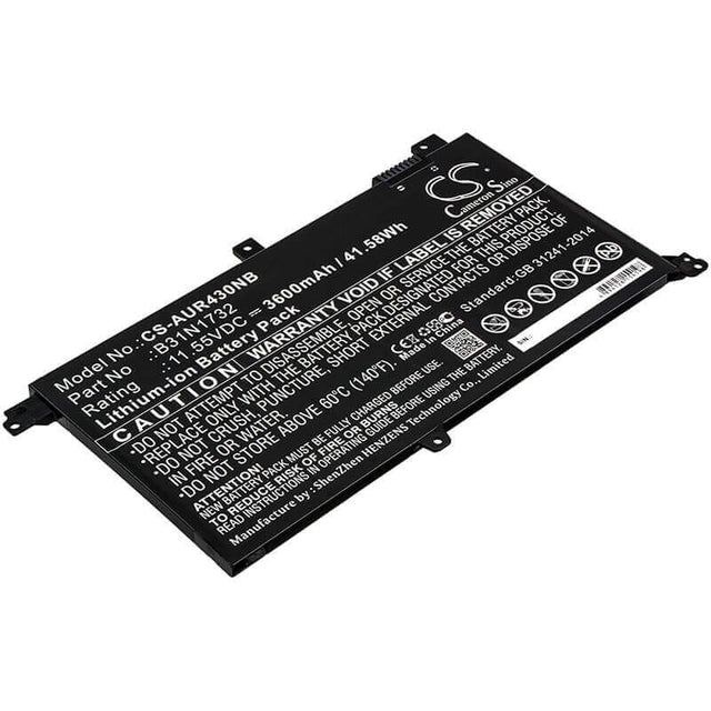 Notebook Battery For Asus, X571L, K430fn, K430uf 11.55v, 3600mah - 41.58wh Notebook, Laptop Cameron Sino Technology Limited