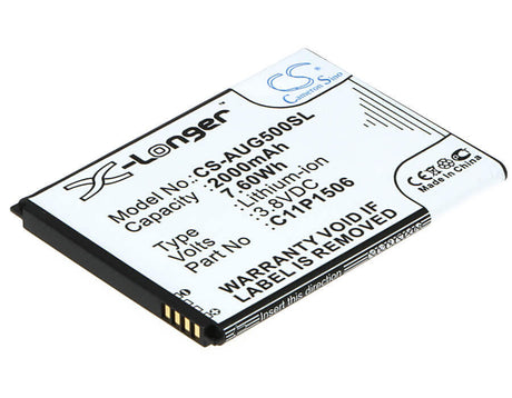 3.8V, Li-ion, 2000mAh, SmartPhone battery fits Asus, C11p1506, G500tg, Live Dual Sim, 7.6Wh Mobile, SmartPhone Cameron Sino Technology Limited (Smartphone)