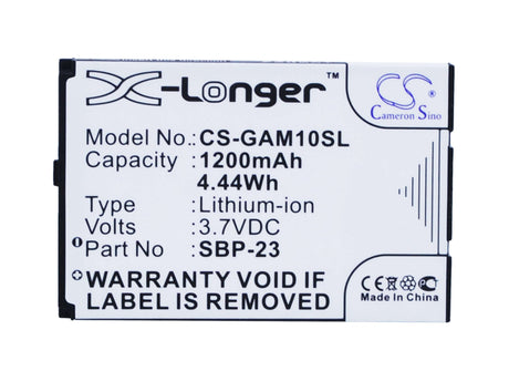 3.7V, Li-ion, 1200mAh, SmartPhone battery fits Garmin-asus, Asus, 361-00048-00, A10, M10, 4.44Wh Mobile, SmartPhone Cameron Sino Technology Limited (Smartphone)