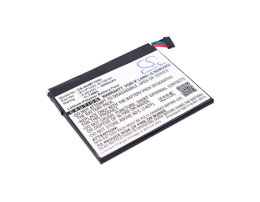 3.85V, Li-ion, 3050mAh, Tablet battery fits Asus, B11bk9h, K01a, Me170cx, 11.74Wh Tablet Cameron Sino Technology Limited