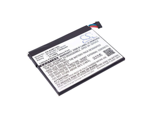 3.85V, Li-ion, 3050mAh, Tablet battery fits Asus, B11bk9h, K01a, Me170cx, 11.74Wh Tablet Cameron Sino Technology Limited