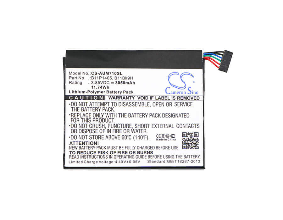 3.85V, Li-ion, 3050mAh, Tablet battery fits Asus, B11bk9h, K01a, Me170cx, 11.74Wh Tablet Cameron Sino Technology Limited