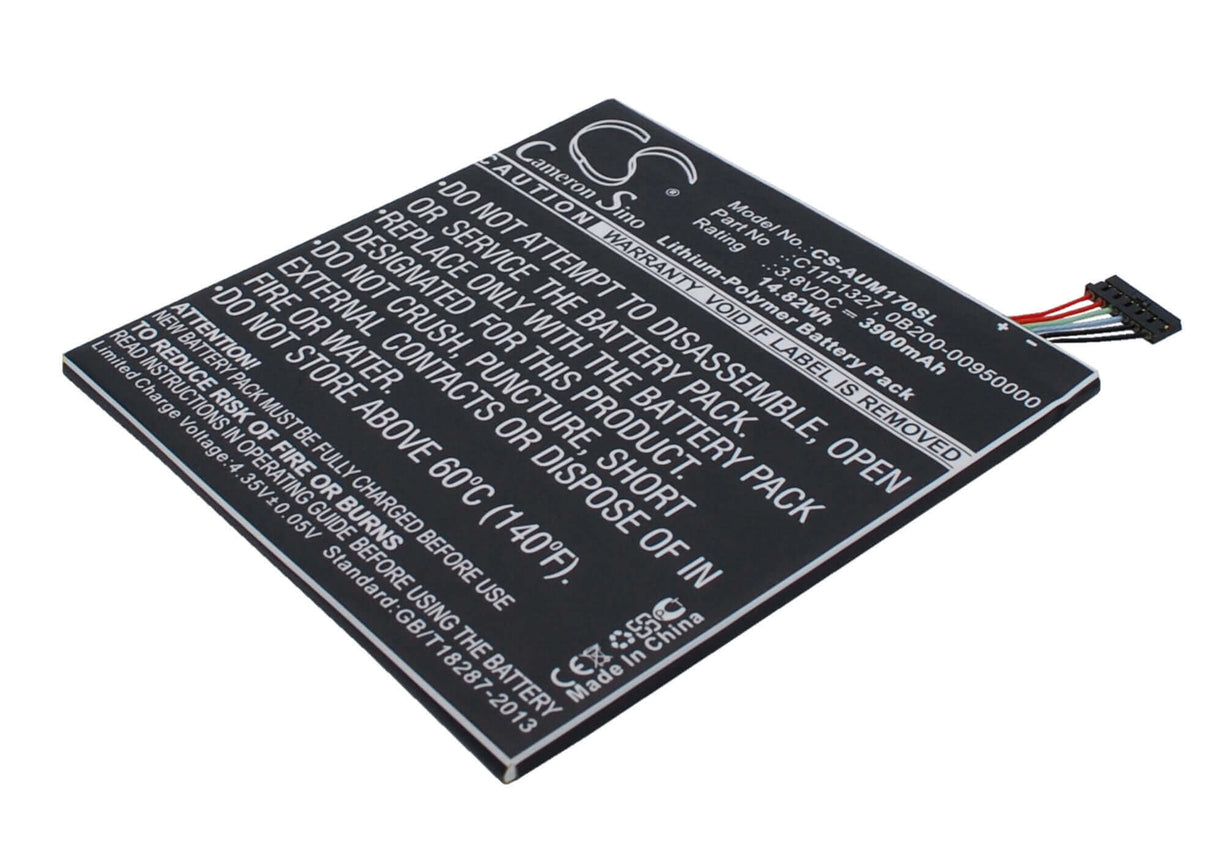 3.8V, Li-Polymer, 3900mAh, Tablet battery fits Asus, 0b200-00950000, Fe170cg, Fonepad 7" Dual Sim Phablet, 14.82Wh Tablet Cameron Sino Technology Limited
