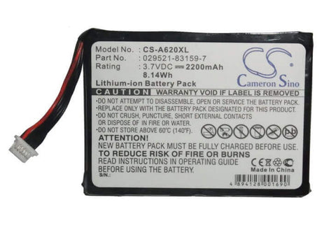 3.7V, Li-ion, 2200mAh, PDA battery fits Asus, Typhoon, 029521-83159-7, Mypal A620, Mypal A620bt, 8.14Wh PDA, Pocket PC Cameron Sino Technology Limited