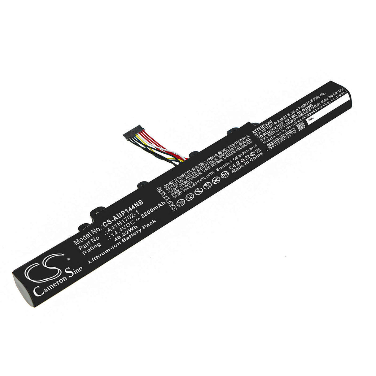 Battery For Asus, P1440fa, P1440fa-3410, P1440fa-3410zh 14.4v, 2800mah - 40.32wh Notebook, Laptop Cameron Sino Technology Limited   