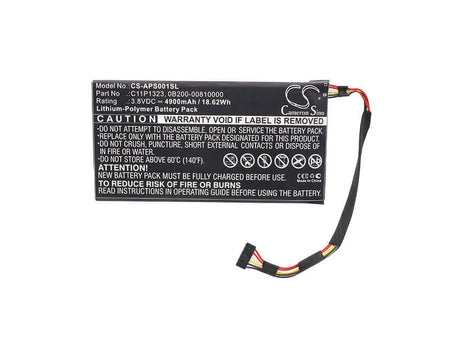 3.8V, Li-Polymer, 4900mAh, SmartPhone battery fits Asus, 0b200-00810000, P93l, Padfone S, 18.62Wh Mobile, SmartPhone Cameron Sino Technology Limited (Smartphone)