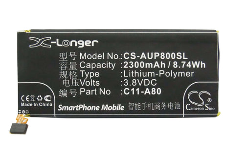 3.8V, Li-Polymer, 2300mAh, SmartPhone battery fits Asus, C11-a80, A80, A80c, 8.74Wh Mobile, SmartPhone Cameron Sino Technology Limited (Smartphone)