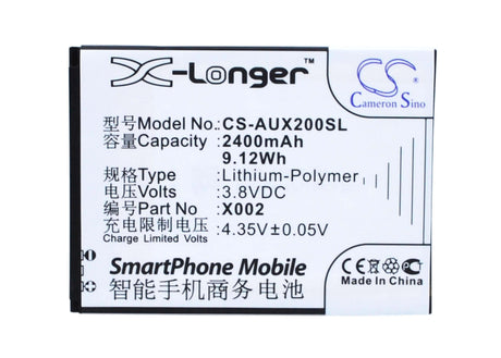 3.8V, Li-Polymer, 2400mAh, SmartPhone battery fits Asus, X002, Pegasus X002, Pegasus X003, 9.12Wh Mobile, SmartPhone Cameron Sino Technology Limited (Suspended)