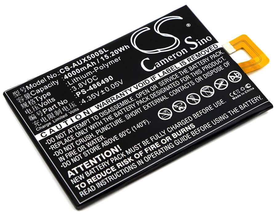 3.8V, Li-Polymer, 4000mAh, SmartPhone battery fits Asus, Ps-486490, Pegasus X005, 15.2Wh Mobile, SmartPhone Cameron Sino Technology Limited (Smartphone)