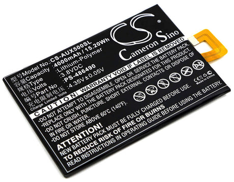 3.8V, Li-Polymer, 4000mAh, SmartPhone battery fits Asus, Ps-486490, Pegasus X005, 15.2Wh Mobile, SmartPhone Cameron Sino Technology Limited (Smartphone)