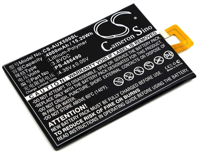 3.8V, Li-Polymer, 4000mAh, SmartPhone battery fits Asus, Ps-486490, Pegasus X005, 15.2Wh Mobile, SmartPhone Cameron Sino Technology Limited (Smartphone)