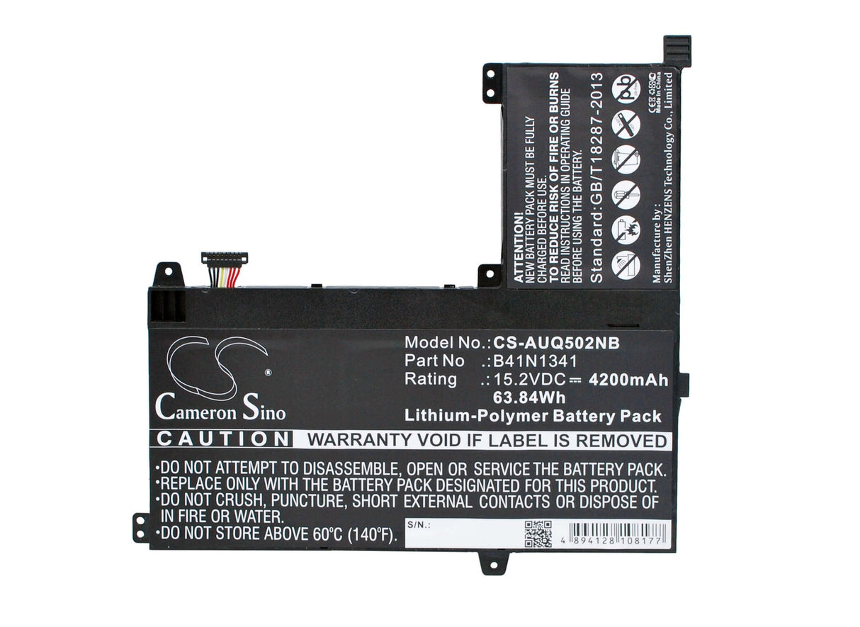 Battery For Asus, Q502l, Q502la, Q502la-bbi5t12 15.2v, 4200mah - 63.84wh Notebook, Laptop Cameron Sino Technology Limited   