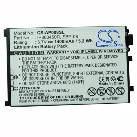 3.7V, Li-ion, 1400mAh, SmartPhone battery fits Asus, Sbp-08, Sbp-08, 5.18Wh Mobile, SmartPhone Cameron Sino Technology Limited (Smartphone)
