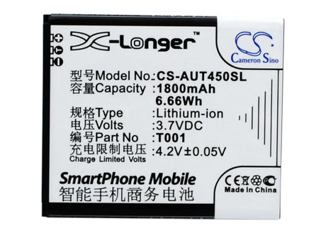 3.7V, Li-ion, 1800mAh, SmartPhone battery fits Asus, 0b200-0128000, T45, T45-t001, 6.66Wh Mobile, SmartPhone Cameron Sino Technology Limited (Suspended)