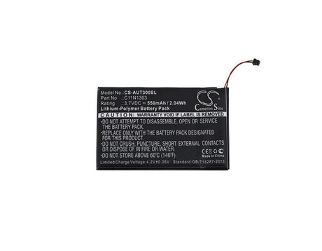 3.7V, Li-Polymer, 550mAh, Tablet battery fits Asus, 0b200-00370100, Transformer Book T300l Keyboar, Transformer Book T300la, 2.04Wh Tablet Cameron Sino Technology Limited