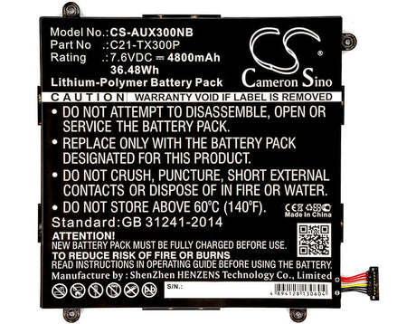 Battery For Asus, Transformer Book Tx300ca, Transformer Book Tx300ca 13 7.6v, 4800mah - 36.48wh Batteries for Electronics Cameron Sino Technology Limited (Suspended)   