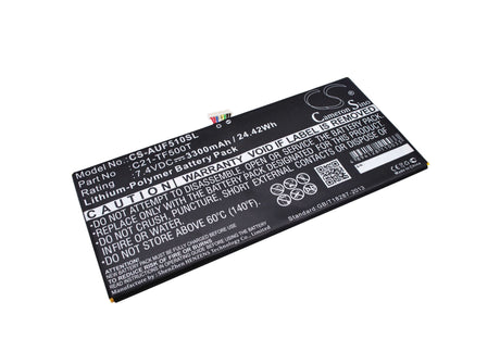7.4V, Li-Polymer, 3300mAh, Tablet battery fits Asus, C21-tf500t, Transformer Pad Tf500t, 24.42Wh Tablet Cameron Sino Technology Limited