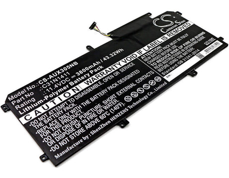 Notebook Battery For Asus, U305ca6y30, U305f 13.3 Inch, U305fa5y10 11.4v, 3800mah - 43.32wh Notebook, Laptop Cameron Sino Technology Limited