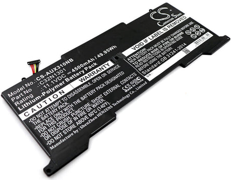 Notebook Battery For Asus, Ux31la-0132a4500u, Ux31la-0161a4200u, Ux31la-c4018h, Ux31la-c402 11.1v, 4500mah - 49.95wh Notebook, Laptop Cameron Sino Technology Limited