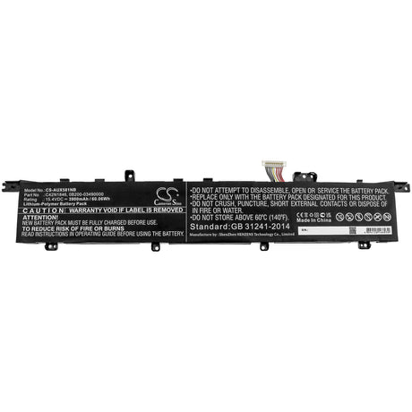 Notebook Battery For Asus, Ux581, Ux581gv, Zenbook Duo Pro Ux581gv 15.4v, 3900mah - 60.06wh Notebook, Laptop Cameron Sino Technology Limited