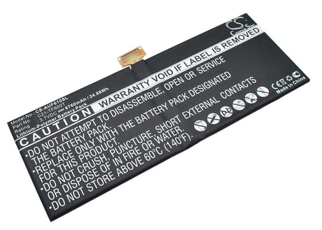 3.7V, Li-Polymer, 6760mAh, Tablet battery fits Asus, C21-tf600t, Vivotab Tf600tl, 24.68Wh Tablet Cameron Sino Technology Limited