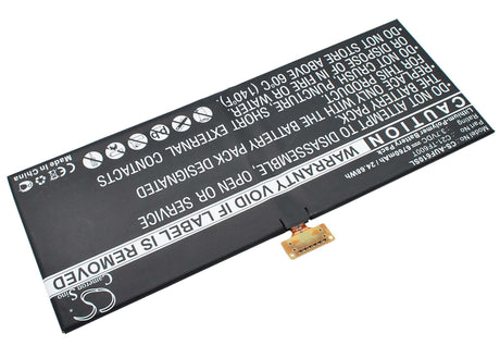 3.7V, Li-Polymer, 6760mAh, Tablet battery fits Asus, C21-tf600t, Vivotab Tf600tl, 24.68Wh Tablet Cameron Sino Technology Limited