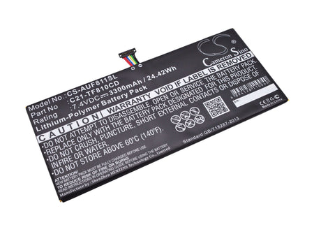 7.4V, Li-Polymer, 3300mAh, Tablet battery fits Asus, 0b200-00090000, Vivotab Tf810cd, 24.42Wh Tablet Cameron Sino Technology Limited